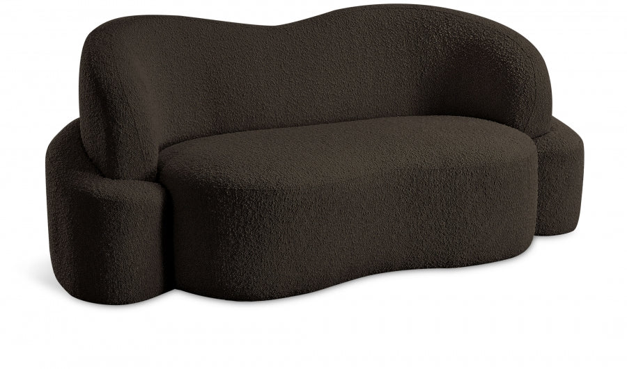 Principessa 68" Boucle Fabric Upholstered Loveseat